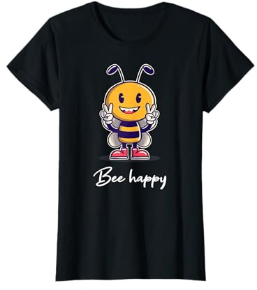 Bee Happy - Maglietta da donna con motivo apicoltore Maglietta