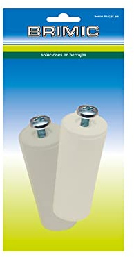 MICEL - 91781 - Tope para persiana enrollable, 2 unidades, incluye tornillo de metal de métrica 6, de Plástico Marfil, 60 x 20 mm.