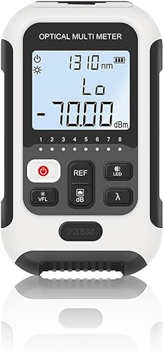 Optical Fiber Power Meter Multifunctional Optical Fiber Power Meter White Multifunctional Accuracy Fiber Optic Tester for Communication Engineering
