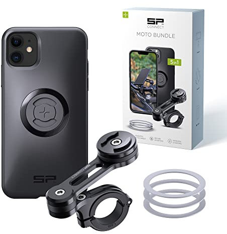 SP CONNECT Moto Bundle | SPC+ | kompatibel mit iPhone 11/XR | Handyhalter für Motorrad Bike Moped Roller | Gadget Halterung für Navi