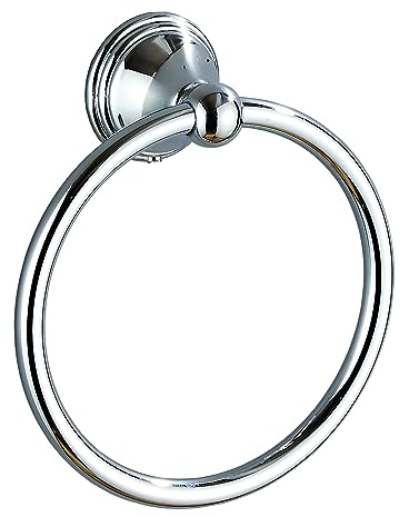 Anneau porte-serviettes chromé pour salle de bain, accessoires de salle de bain et porte-serviettes pour support mural de salle de bain