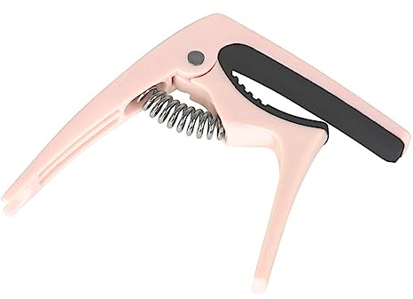 Abs Gitarrenclip in Rosa mit Einstellbarer Spannung für E-gitarre | Akustikgitarren Zubehör, Ukulelen Capo, Universell Kompatibel, Tragbare Klemme