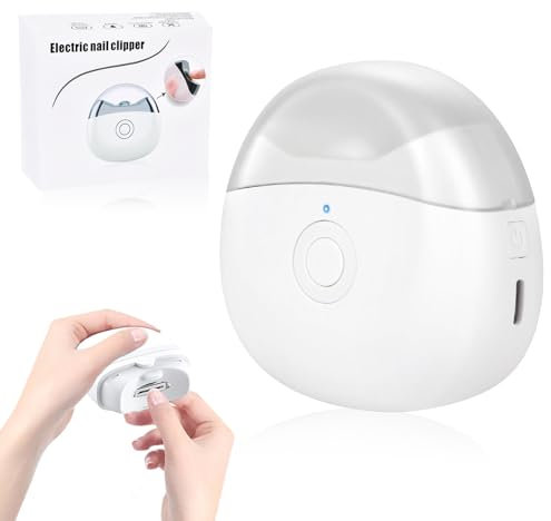 Elektrischer Nagelknipser Baby mit Licht Automatischer Sicherheitsstopp, Sicherer Baby-Nagelknipser, USB Wiederaufladbarer Nagelknipser, Tragbarer Nagelknipser für Baby Kinder Erwachsene (C)