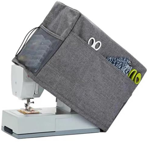 Oaygat Sewing Machine Cover with Storage Pockets Foldable Dust Protector Oxford Cloth Sewing Machine Dustproof Cover with Pockets for Domestic Machines Accessory
