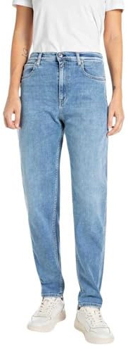 Replay Damen Jeans Keida Baloon-Fit, Blau (Medium Blue 009), 27W / 30L