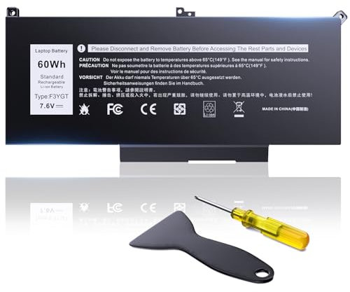 OILLvi F3YGT Battery Replacement For Dell Latitude 12 7000 7280 7290 Latitude 13 7000 7380 7390 P29S002 Latitude 14 7000 7480 7490 P73G002 Series DM3WC DM6WC 2X39G KG7VF 451-BBYE - Lion Battery