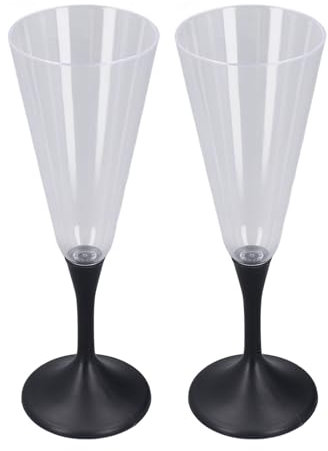Yuecoom 2 Pièces Coupe Champagne Plastique,Verres à Bièresur Pied à LED,Verre a Vin,Verre a Cocktail,Alimentés Par Batterie,Verre a Pied Plastique Incassables pour Anniversaire,Mariage,Réception ﻿