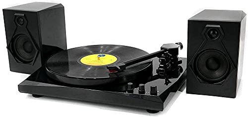 KPERXIS Grammofono, fonografo Giradischi Lettore di vinili con 2 Altoparlanti Stereo Separati Giradischi Giradischi Wireless Bluetooth Giradischi del Sistema HiFi Ogni Famiglia