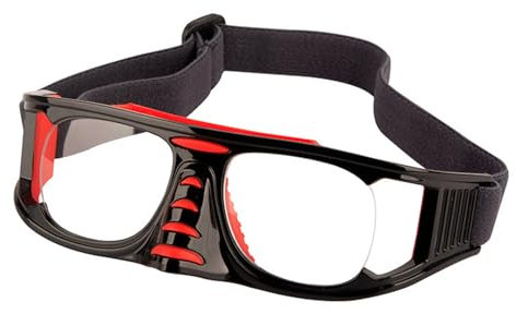kwoifioy Schutzbrille für Basketball, stoßfest, Sportbrille, Basketballbrille, verstellbare Stirnbänder