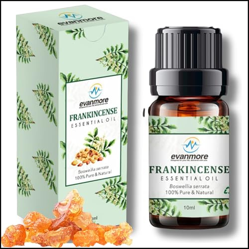 Frankincense Essential Oil 10ml 100% Pure Natural Undiluted Cruelty Free Oils for Diffuser Diffusers Burners Premium Quality Aromatherapy DIY Candle Making Boswellia serrata (10ml, Frankincense)