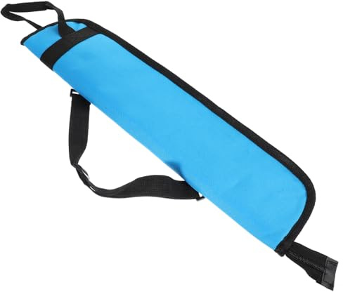 NULYLU Blauer Drumstickhalter aus Oxford Stoff mit Zartem Gefühl und Großem Stauraum zu 4 Paar Drumsticks als Praktische Aufbewahrungstasche für Schlagzeuger
