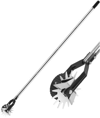 Roadtime Rasenkantenschneider, 170,2 cm, Seitenrad, Drehkantenwerkzeug mit scharfen Klingen, Rasentrimmer, Handgerät, verstellbare Höhe mit 4 Abschnitten