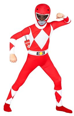Morph Kids Röd Hjältedräkt för Barn - Utklädningskostym för Halloween, Kostymfest, Karneval & Temafest