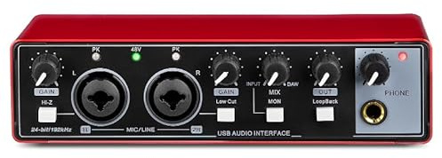 Audio Mixer, MD22 USB Interface 24-bit/192 KHZ Portable Professional Sound Card 48V Phantom Power for Equipment Guitar(ZHQ-ZXS10)