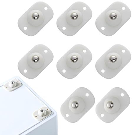 8 Pcs Self Adhesive Mini Caster Wheels 360° Swivel Small Appliance Rollers for Kitchen, Storage Boxes, Trash Cans, Furniture - Easy Install, Smooth, Quiet