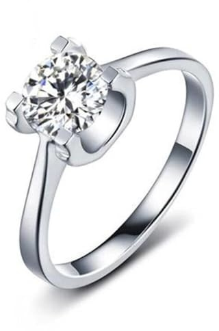 Tolldek Weißgold 14K 585 Eheringe, Moissanit 4 Klaue Diamantring, Au585 Gold Pärchen Ringe Echt Gold, 65 (20.7)