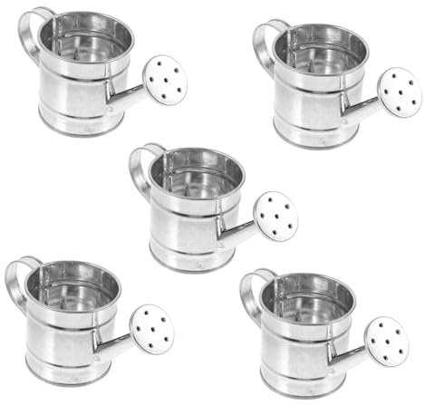 Toyvian 5 Piezas Mini Regadera Decorativa de Hierro Galvanizado para Miniatura y de Casa Accesorio para Proyectos de Decoración del y Fotografía
