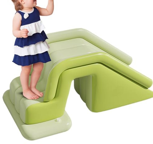 Tobogán inflable, rampa plegable para piscina, tobogán acuático inflable, antideslizante, diseño de configuración rápida, construcción apta para niños, almacenamiento compacto, perfecto para