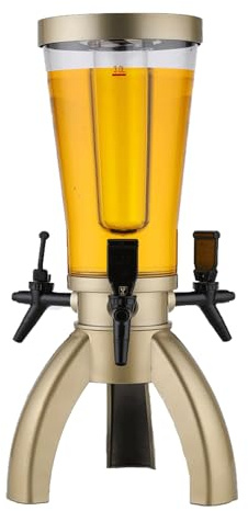 Dispensador de cerveza con tubo de hielo extraíble y 3 grifos para fiesta, bar, festival, barbacoa, servir bebidas
