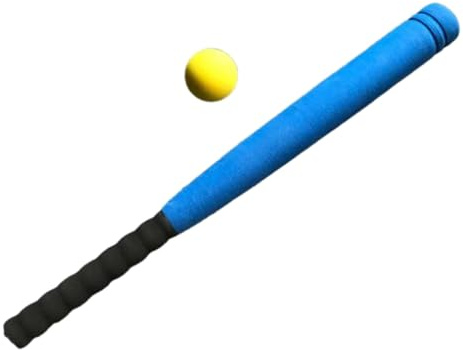 HONITANO Conjunto de Béisbol para Bate y Pelota de EVA Azul Juguete Seguro para Mejorar Habilidades y Coordinación para Juego y Entrenamiento Casa