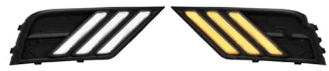 Car front fog lights, Fog lamp assembly, For Tiguan 2017 2018 2019 Car DRL Daytime Running Light Fog Lamp With Turn Signal Light Front Bumper Fog Light Car Accessories