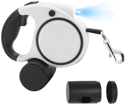 Hundeleine einziehbar 5m, Rollleine Hundeleine ausziehbar, Rollleine Reflektierende für Hund, 360° Verhedderungsfreier Leinenverlängerung, Robuste Ausziehleine für kleine & große Hunde