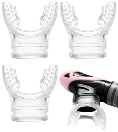 HAPZUR 3 Stück Tauchermundstück & Schnorchelmundstück, Lebensmittelechtes Silikon, Universal Ersatz für Regler & Schnorchel, Biss-Schutz, Maximale Hygiene & Komfort