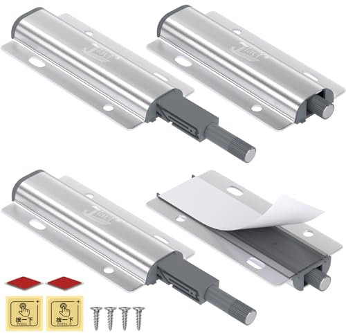 Push Pull per Ante Jiayi 4 Pezzi Apertura a Pressione Ante Chiusura Magnetico Pressione Home Push to Open Custodia in Alluminio Chiusura Mobile Apertura Sistema