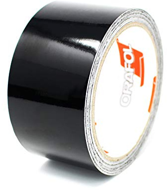 Finest Folia 10 Meter (1,79€/Meter) Zierstreifen Auto Motorrad Boot Modellbau Farbauswahl Dekorstreifen Seitenstreifen Klebestreifen (Schwarz Glanz, 50mm Breite)