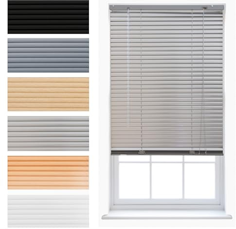 FURNISHED Persianas venecianas de Aluminio para Ventanas, hogar y la Oficina, Nuevas - Plata 150W x 210H cm