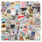 100 Impermeable pvc stickers pegatinas Para vasos de agua, maletas, computadoras, patinetes, etc.