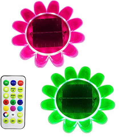 2 Stücke Solarleuchten Garten Bunt,Schwimmende Poolbeleuchtung Unterwasser,Pool Beleuchtung IP68 Led Wasserdicht,RGB-Poollichter Farbwechsel Badewanne Licht Für Garten Außen Balkon,Teichbeleuchtung