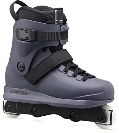 Rollerblade Blank Team Unisex Adult Fitness Inline Skate, Gray, Urban Performance Inline Skates 8/8.5