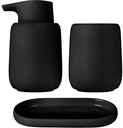 blomus SONO Badzubehör-Set in Schwarz