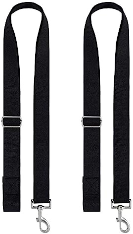 Hochwertige Pferdedecke, Beingurte, verstellbar, 70 cm bis 140 cm Länge, dehnbarer Ersatz-Bauchgurt mit einzelnen Drehknöpfen, 2 Stück