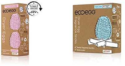 ecoegg Dryer Egg | Reduces Drying Time | Tumble Dryer Balls replacement & Dryer Egg Fragrance Sticks | Refills | Reduces Drying Time | Tumble Dryer Balls replacement