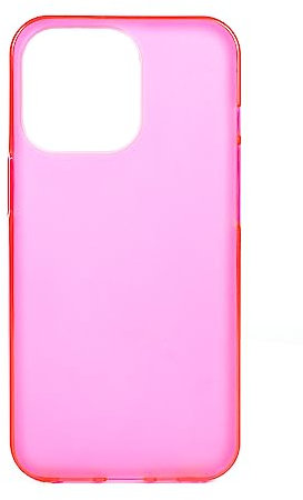 DAM. Coque en Silicone pour iPhone 13 Finition Semi-Transparente Mate avec Bords Brillants. Couleur : Fuchsia