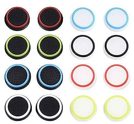 8 Stück Silikon-Daumenkappen für PS4, Xbox 360, PS3 Controller, mehrfarbig
