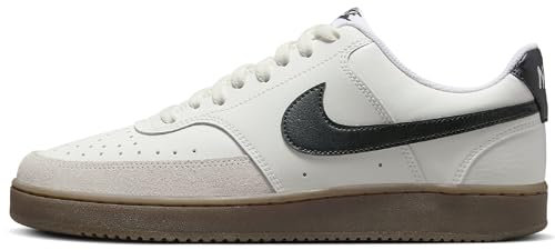 Nike Herren Court Vision Lo Sneaker, Sail/Black/Lt Orewood BRN/Whit, 44.5 EU