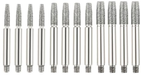 Bowarepro Chain Saw Sharpener Tool, 12Pcs Carbide Burrs for Hand Crank Chainsaws, 3 Sizes Sharpener (5/32, 3/16, 7/32), Heavy-Duty Chainsaw Sharpener Files