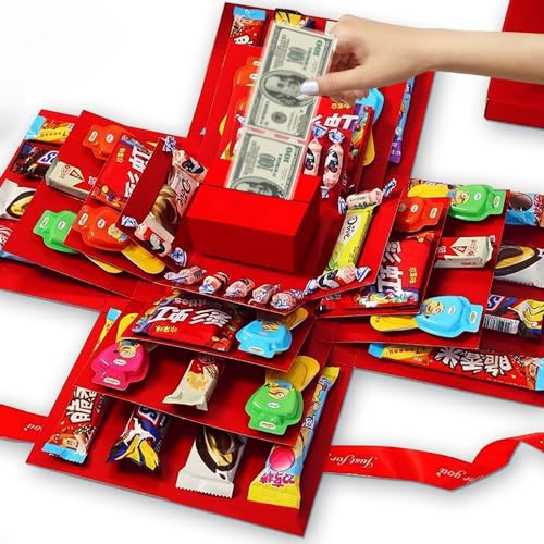 Magicaldiy Boîte cadeau surprise explosion à faire soi-même, boîte cadeau pour argent et collation (1 unité)