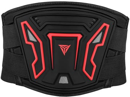 Dickly Ceinture rénale de Moto, attelle de Soutien Dorsal, équipement Respirant, Protection de la Taille de Moto, Sangle réglable pour l'équitation Sportive, XL