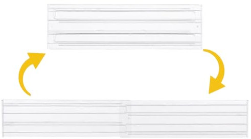 Uixxducc 4er-Set Schubladentrenner Verstellbar Kunststoff Schubladen Trenner 27.7-52.5cm schubladeneinsatz Schubladen Organizer für Küchenspeicher, Schlafzimmer, Kommode (Transparente)