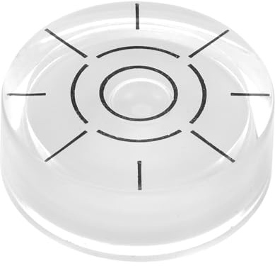 QUARKZMAN Nivel de Burbuja Redondo 32x12mm Mini Niveles de Espíritu de Precisión Circulares para Nivelar Trípode de Cámara Taller Tocadiscos Telescopio, Blanco