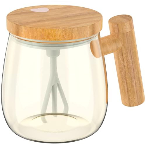 Self Stirring Coffee Mug - 400ml Electric Stirring Mug, 7000rpm High Speed Self Mixing Mug Glass for Home Office Coffee Milk (Gold)