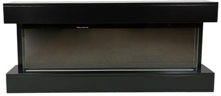 Tempo Style - Cheminée électrique ALARO PLUS | Cheminée murale encastrée | Poêle ventilée de 750 W/1 500 W à faible consommation, avec télécommande, minuterie, décoration en rondins et cristaux (noir,
