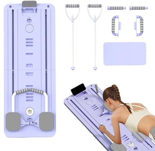 Pilates- , vielseitiges faltbares Pilates-Reformer- , tragbarer Core-Trainer mit Bändern, Krafttraining, faltbares Trainingsgerät für Fitnessstudio, Fitness, Bauch