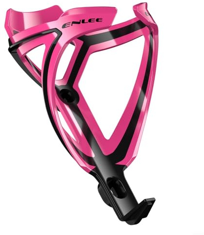 Ultraleichter zweifarbiger Fahrrad-Getränkehalter aus Polycarbonat und Fiberglas für nahtloses Fahrerlebnis (Rosa)