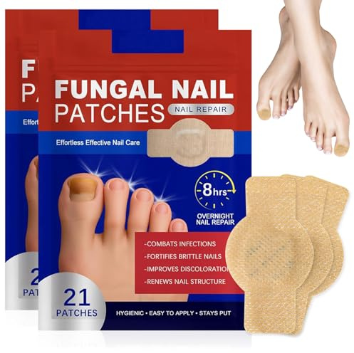 42 Stück Nagel-Patches, Nagelpflaster, Mehrzweck Zehennagelreparatur Pads I Geeignet für beschädigte und verfärbte Nägel I Ganztägiger Gebrauch I Geeignet für Männer und Frauen