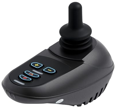 Elektrischer Rollstuhl Controller,24V,360°Steuerung,5 Geschwindigkeitsstufen,PWM-Sanftanlauf und Rampen-Bremsfunktion,IPX3 Wasserschutz,bis zu 20m Fernsteuerung,Elektrorollstuhl Joystick Controller